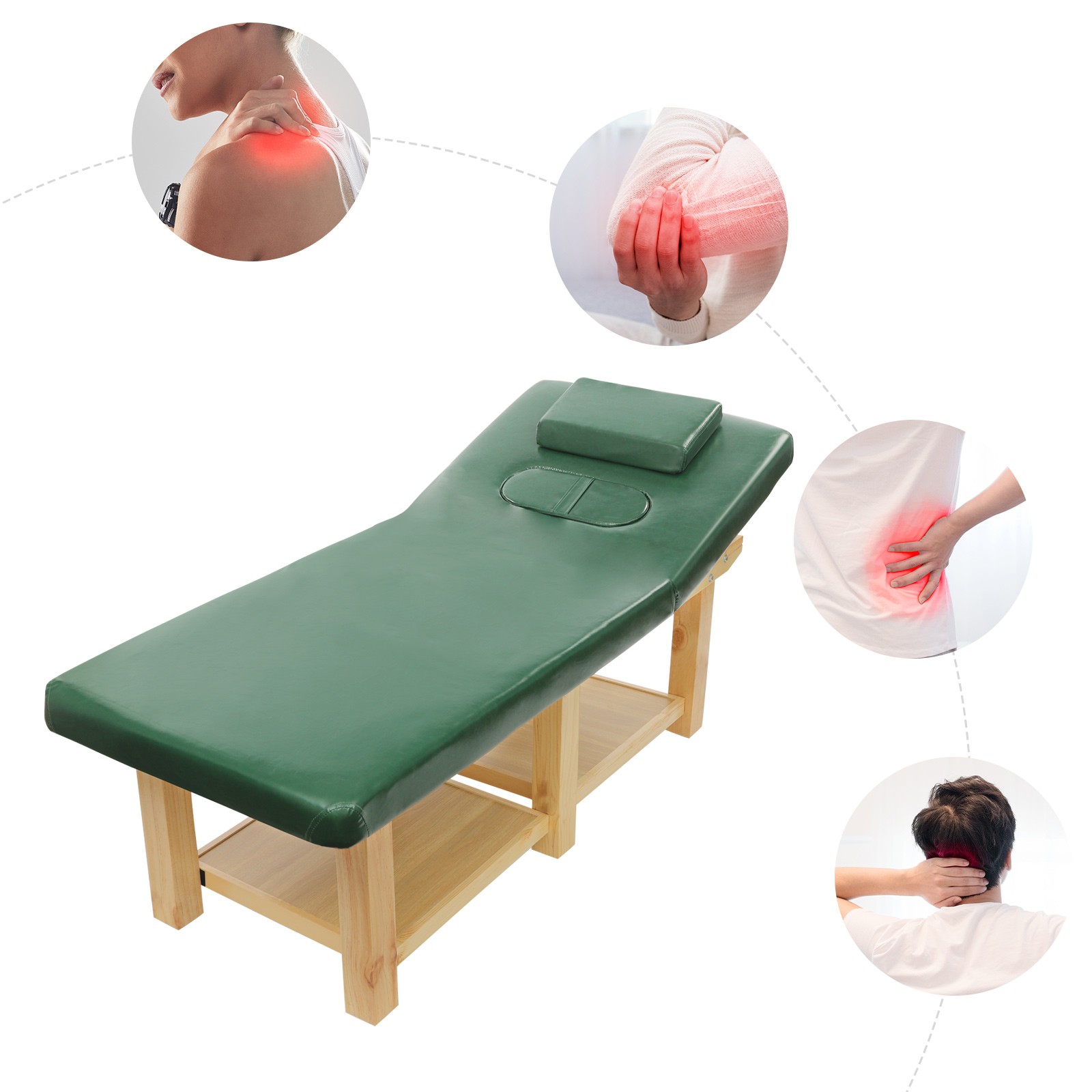 Wide Massage Bed Physical Treatment Bed Spa Facial Bed Free Standing Rectangular