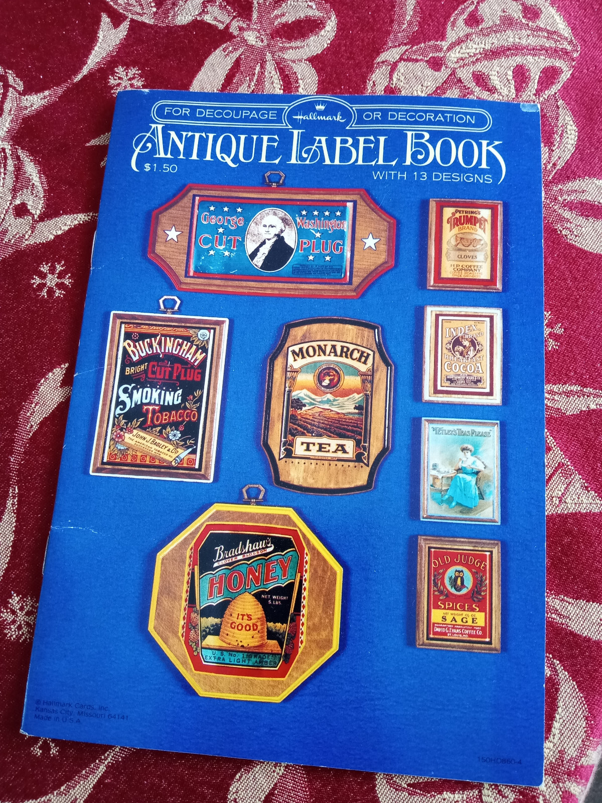 Hallmark Antique Label Book For Decoupage Or Decorations 13 Designs scrapbook