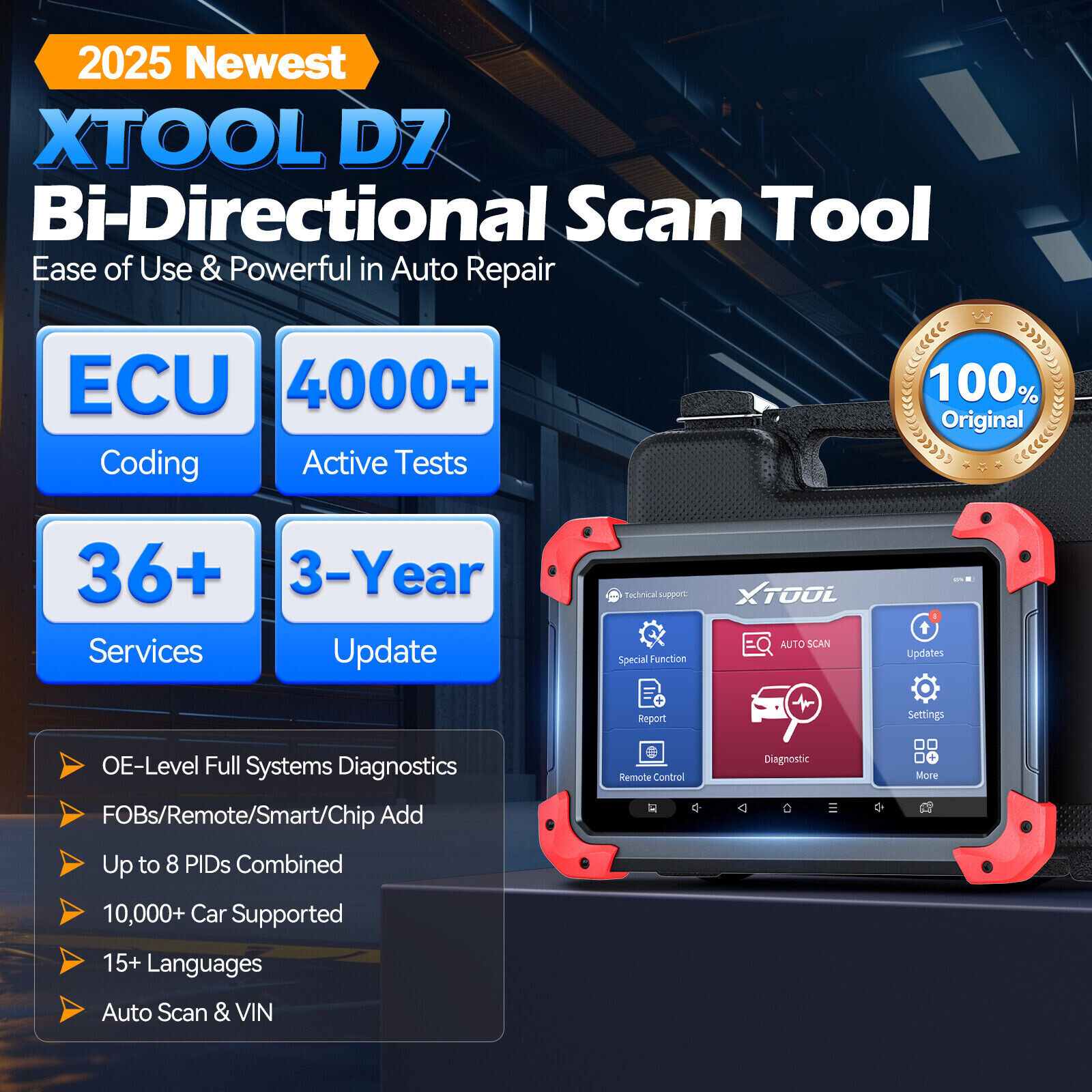 XTOOL D7 Bidirectional Full System OBD2 Auto Car Diagnostic Scanner Tool Coding
