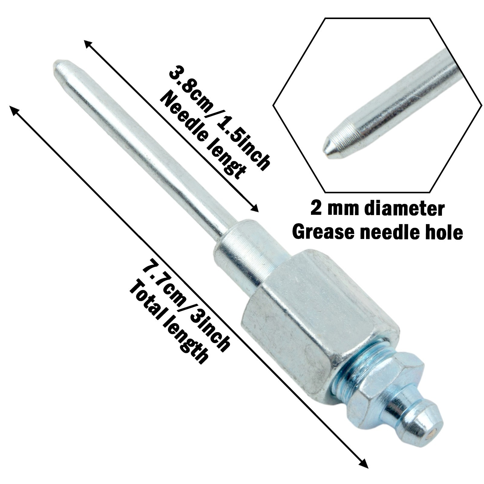 1 Pc Grease Injector Needle Fitting Holder Joints Bearings Grease Needle Adapter