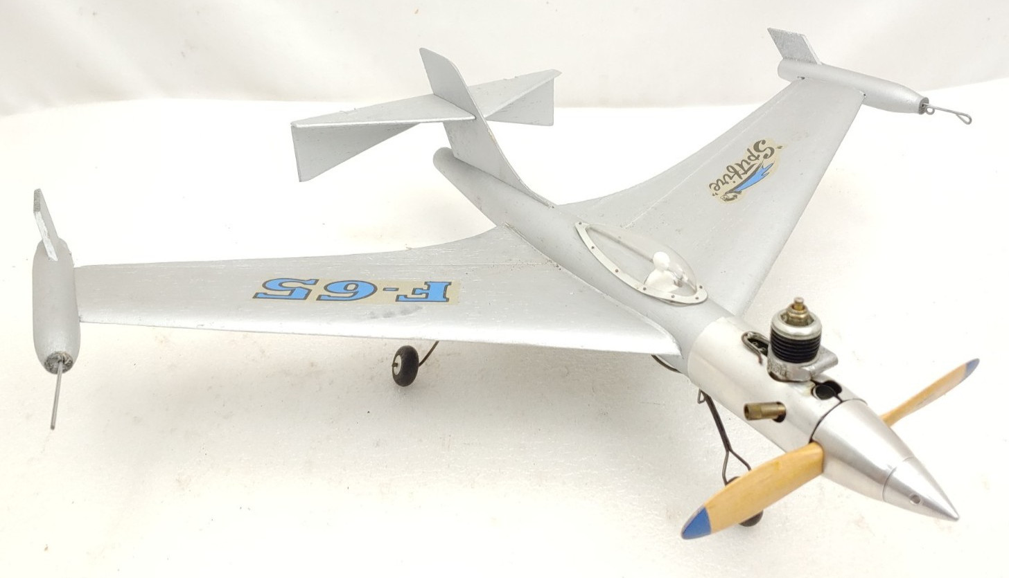 Mel Anderson MFG Spitfire F-65 Swept-Wing Super Sonic Fighter 1950s Original Box