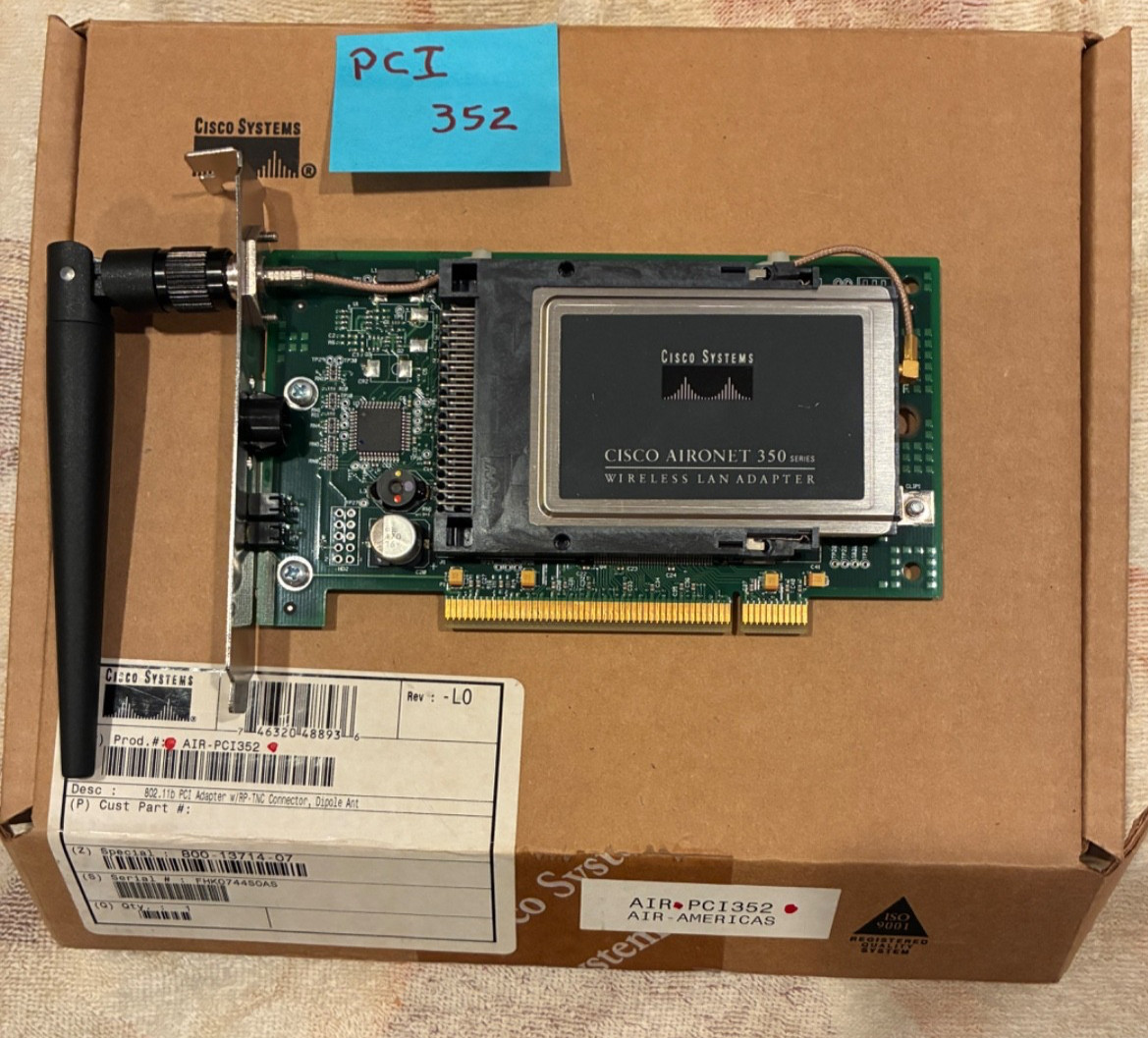 Cisco Air Net 350 Series 11 Mbps Wireless LAN PC Card Adapter (AIR-PCM352) Read