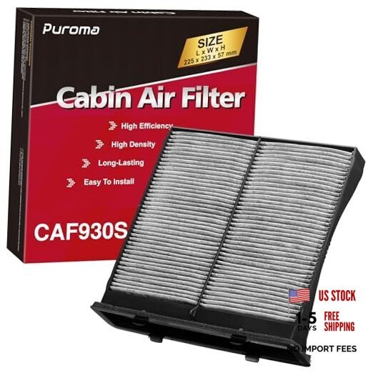 Puroma Cabin Air Filter with Activated Carbon - Replacement for CP930, CAF930S