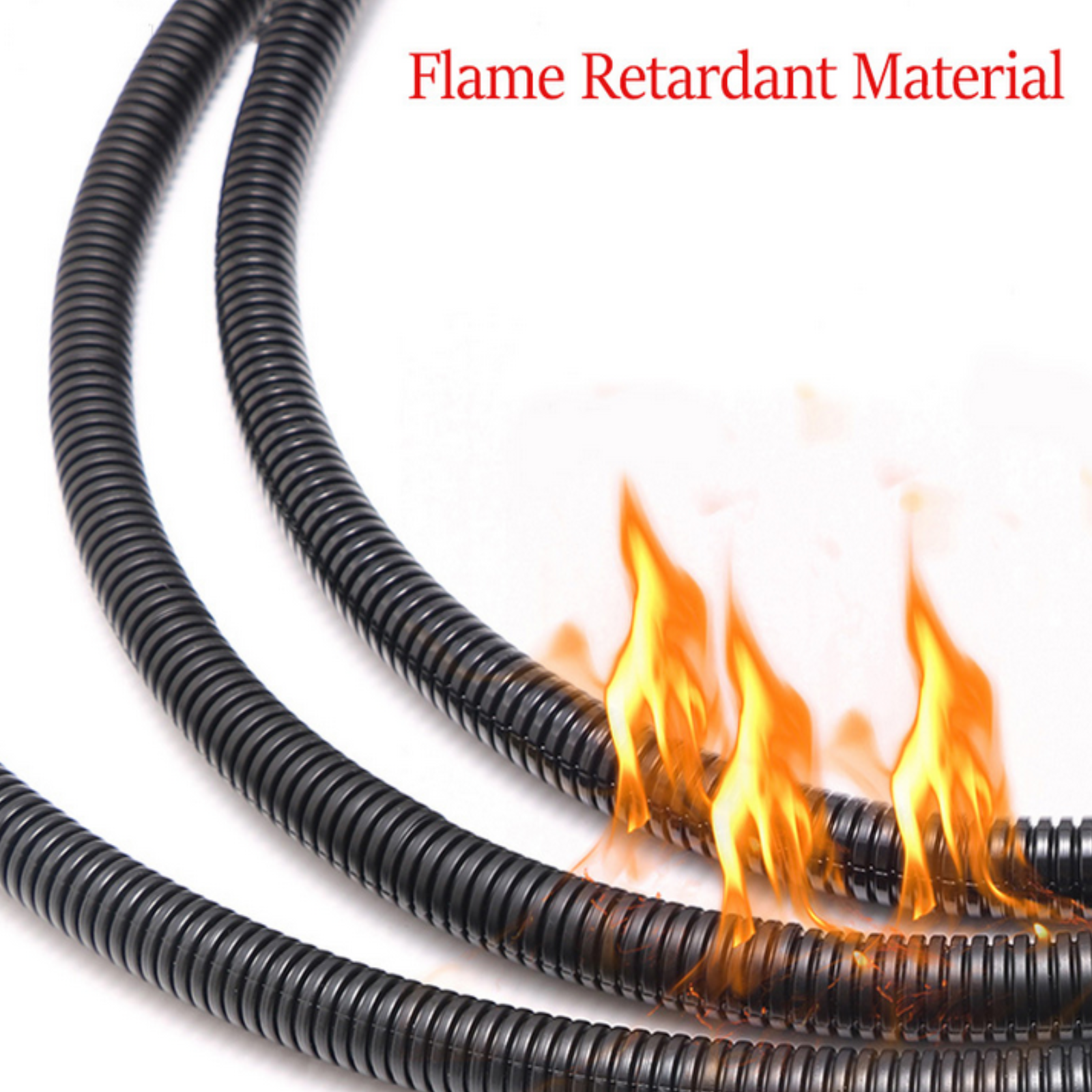 Split Loom Flex Conduit Wire Harness Wrap Cable Sleeve High Temp Resistant Lot
