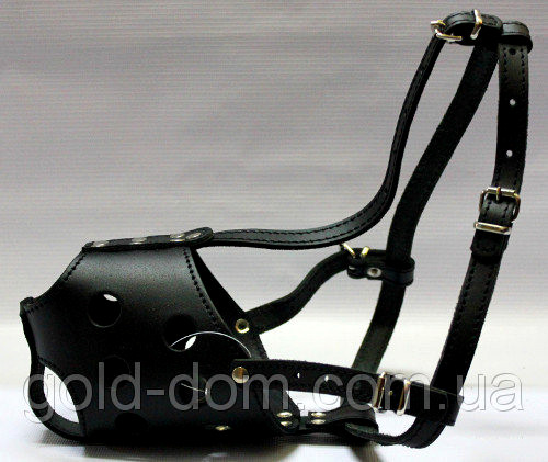 Genuine Leather Dog Muzzle German Shepherd  Black Brown. Made in Europe.