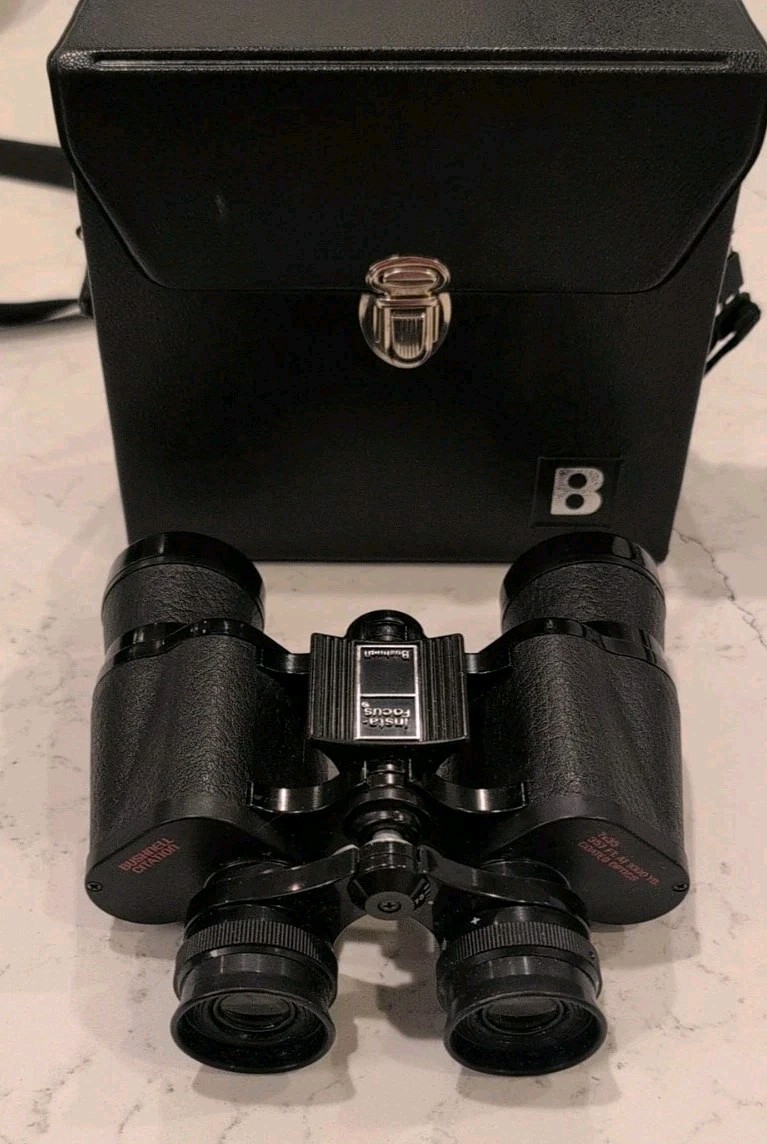 BUSHNELL CITATION BLACK INSTA FOCUS BINOCULARS W/ CASE 7X35 357' @ 1000 YDS