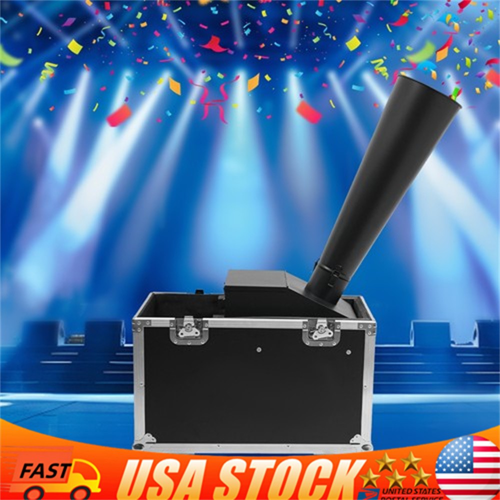 Confetti Machine w/ Flight Case Professional Confetti Launcher Machine 45-90° 6m