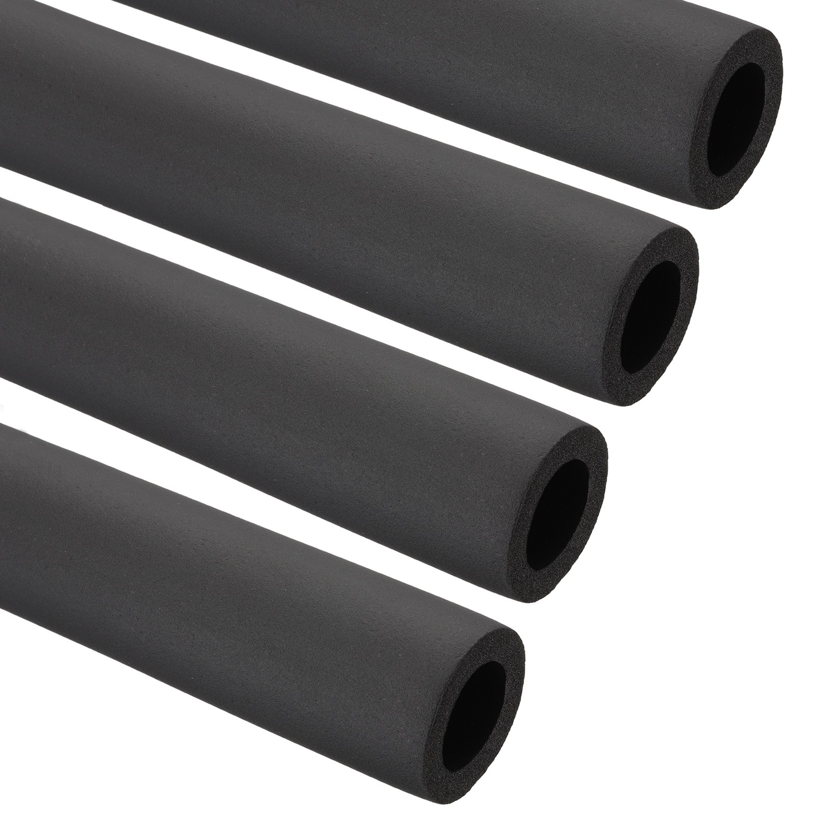 4Pcs 1"(25mm) ID x 6Ft Pipe Insulation Foam Tube Black