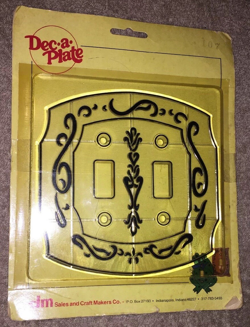 Vintage Craft Item - Dec-a-Plate Double Switchplate
