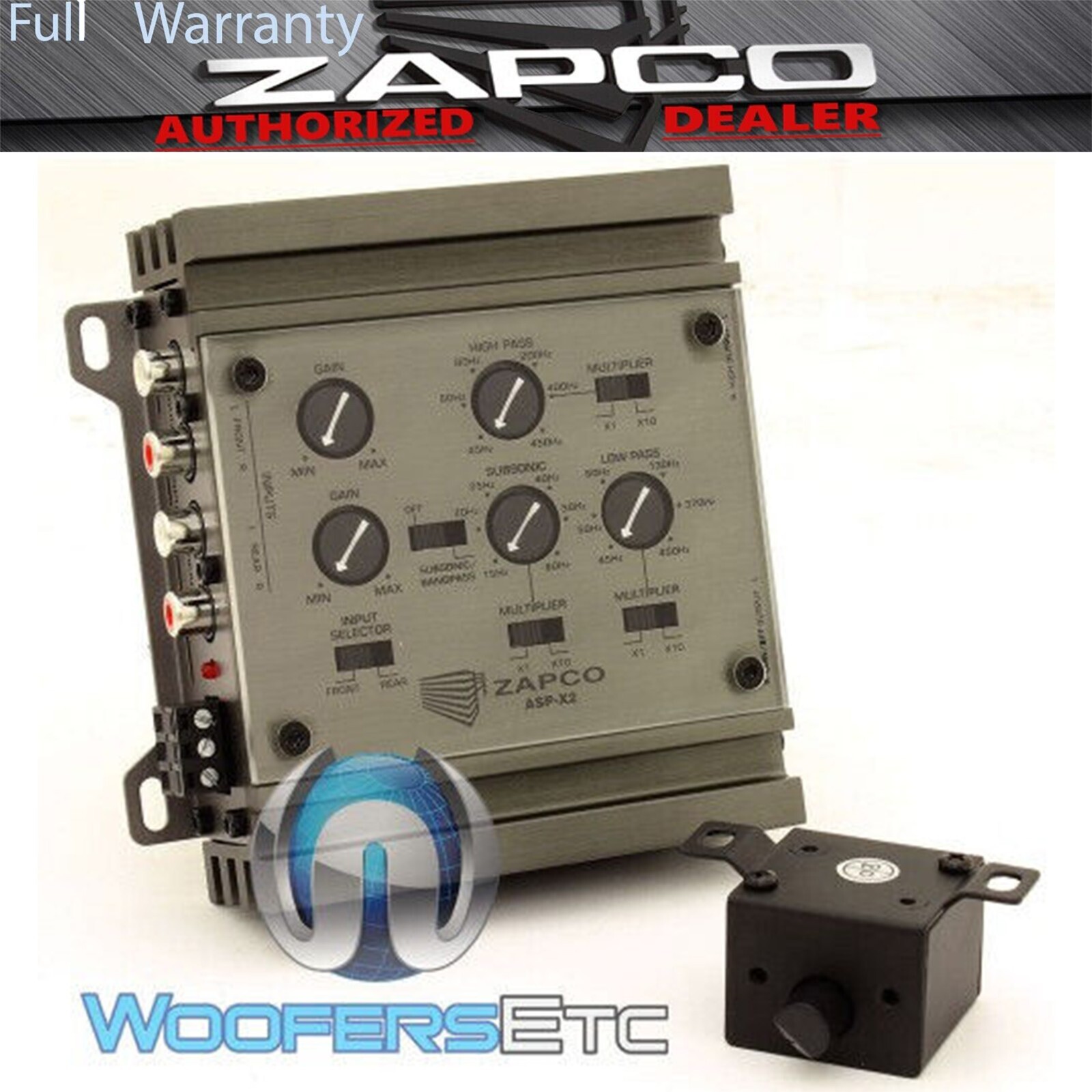 ZAPCO ASP-X2 2-WAY CAR AUDIO 9.5 VOLT RMS LINE DRIVER ELECTRONIC CROSSOVER NEW