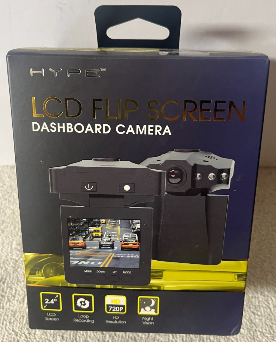 NEW HYPE Lcd Flip Screen DASHBOARD CAMERA 2.4" Screen 270 degree Swivel, 4x Zoom
