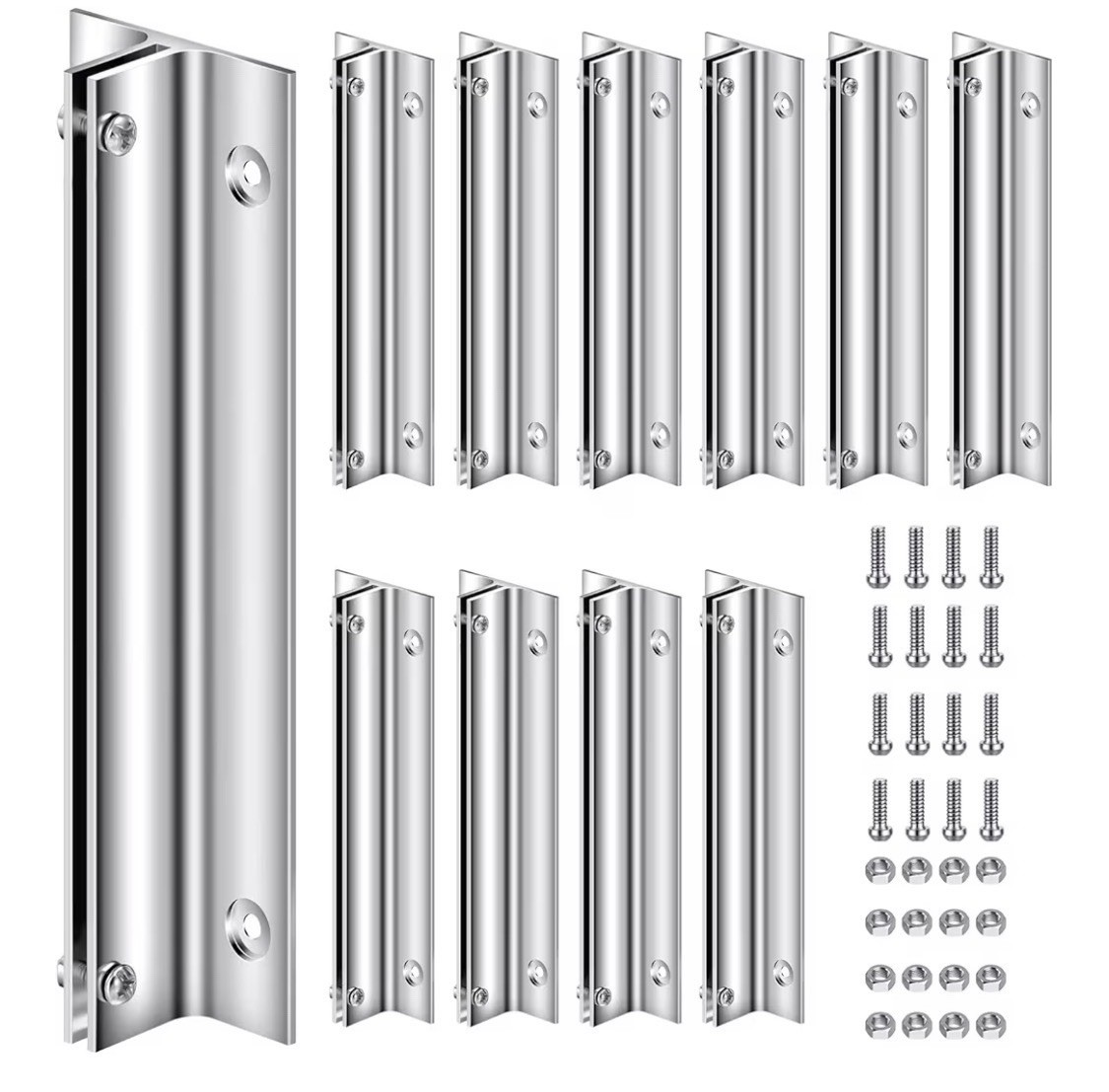 Zonon 10 Pack 6" Length Aluminum Corridor Sign Wall Brackets, 1/8"  *READ*