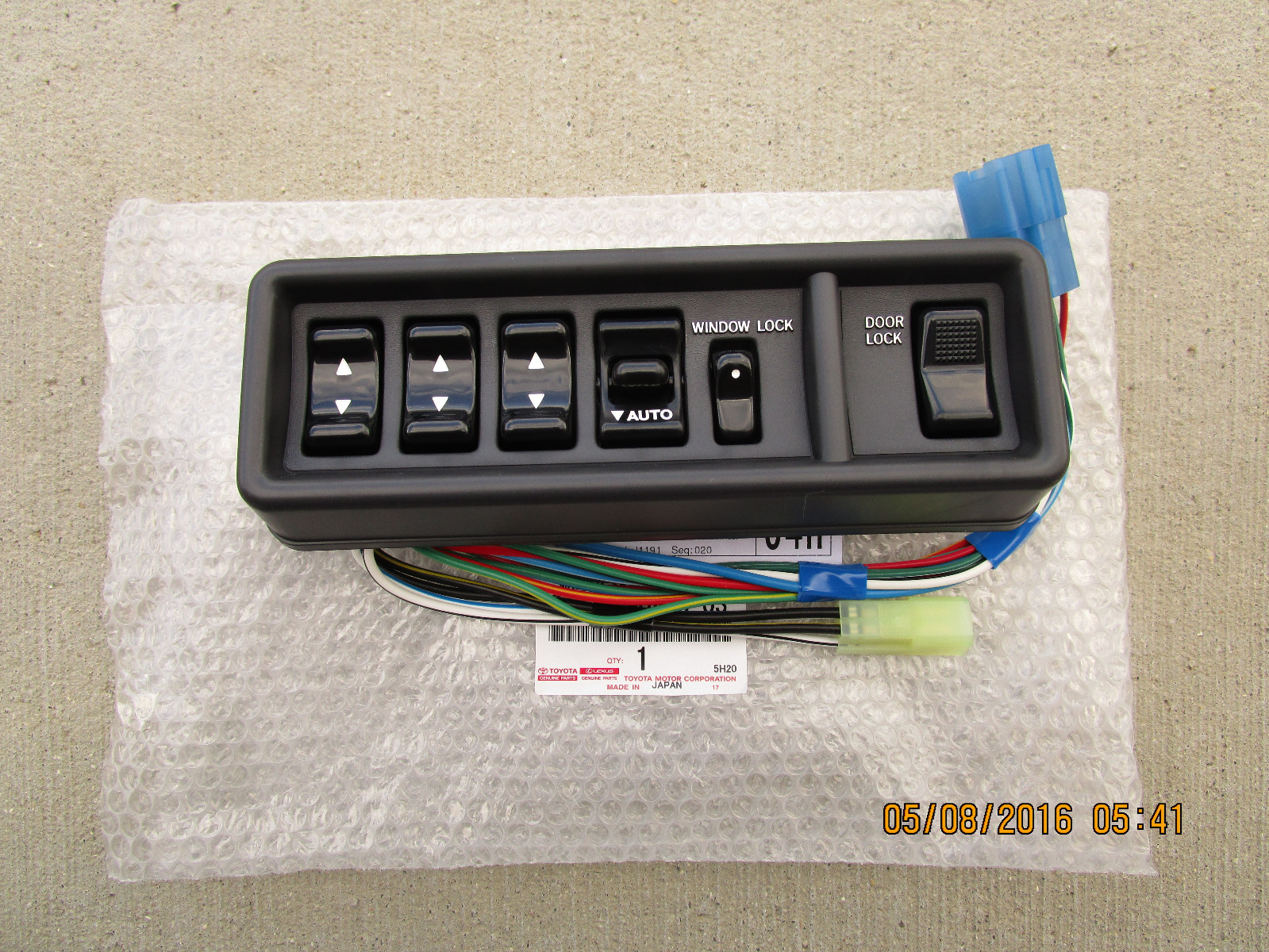 88 - 90 TOYOTA LAND CRUISER FJ62 FRONT LEFT MASTER POWER WINDOW SWITCH OEM NEW