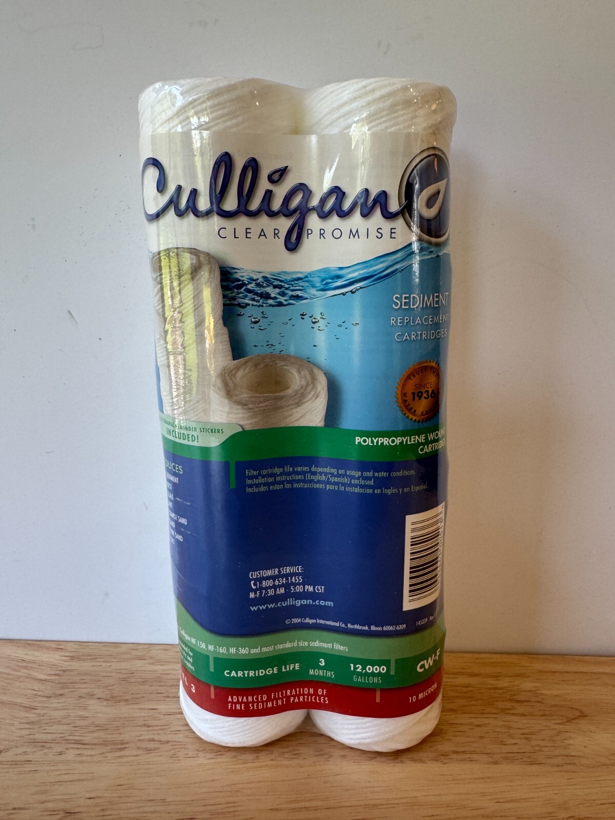 Culligan CW-F Sediment Whole House Water Filter Cartridge (2-Pack) NEW SEALED