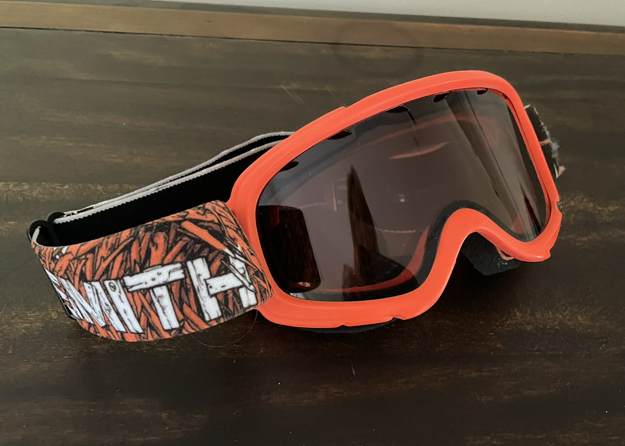 NEW Smith Ski Snowboard Goggles 2014 BLAZE ORANGE Carpenter Wood Print Camo Rare