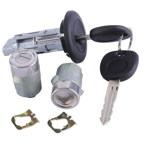 Ignition Key Switch Cylinder & Door Lock Set Compatible for 2003-2006