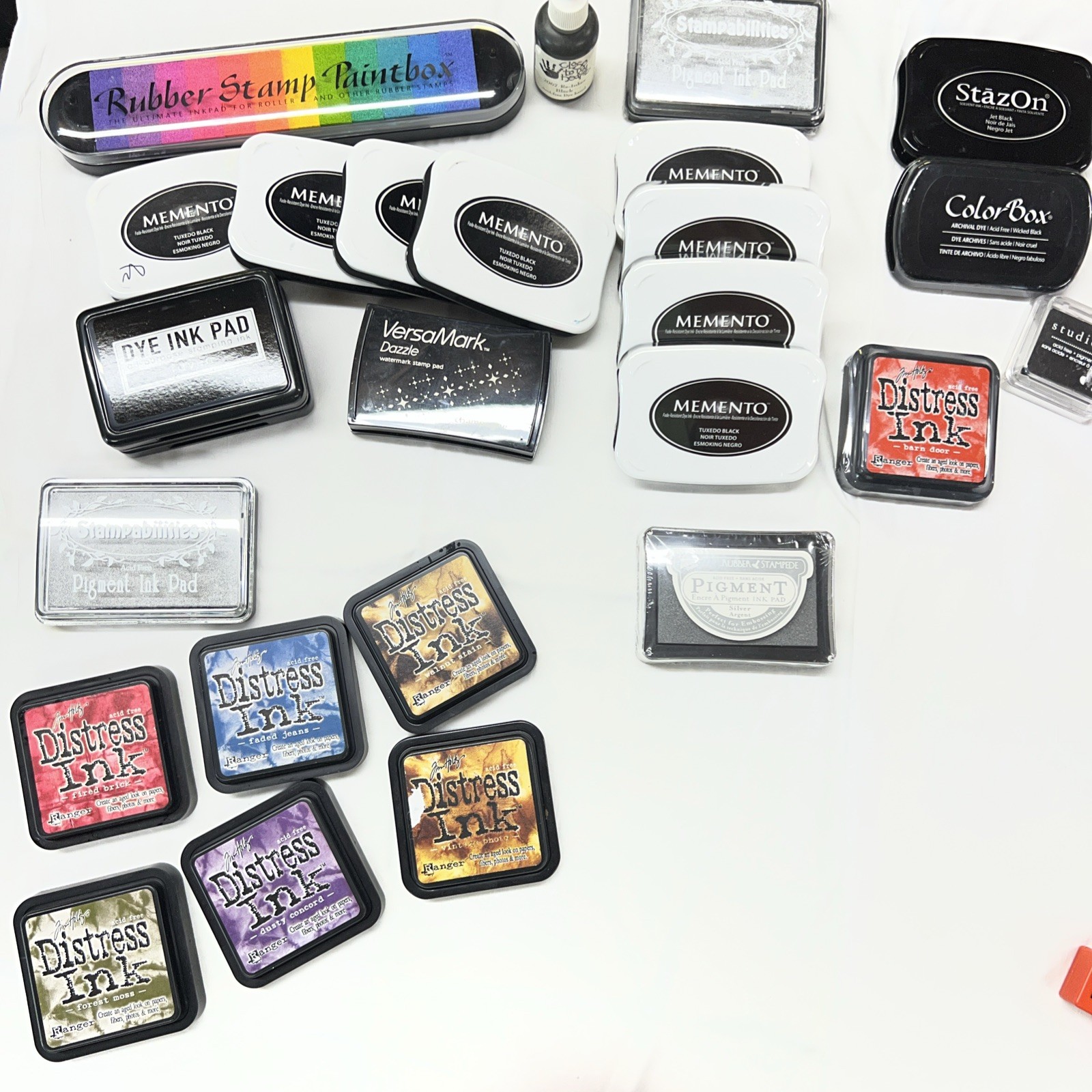 Lot 25+ Distress Momento Ink Pads Stamping Scrapbooking Card Making New & Used