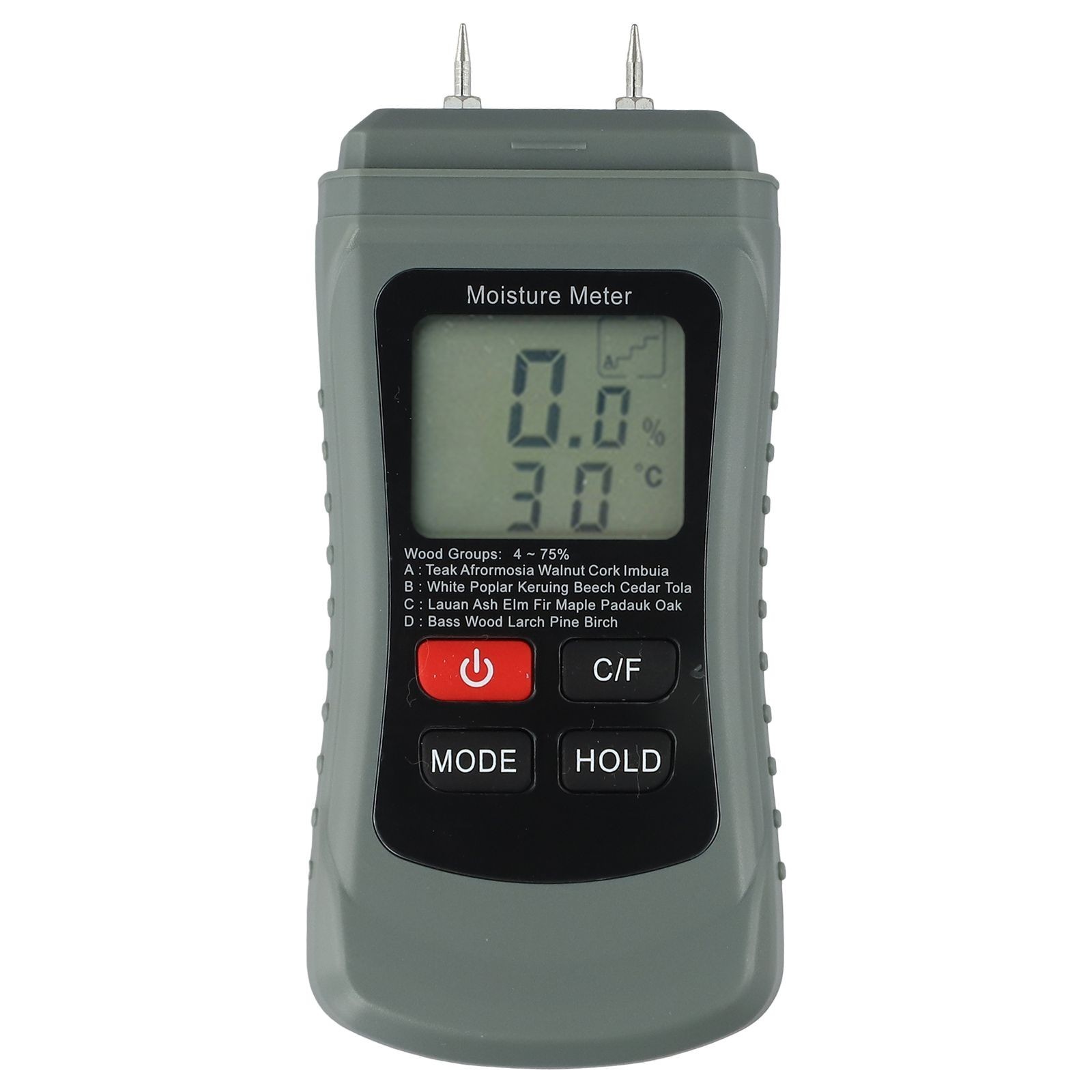 Digital Moisture Meter for Lumber and Firewood with 4 Measurement Modes