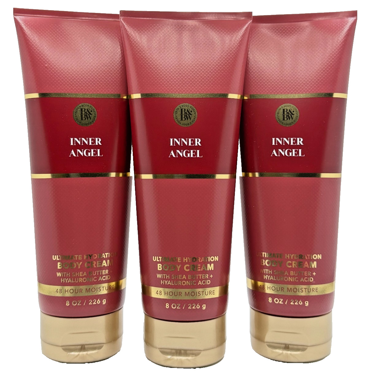 NEW Bath & Body Works Lot of 3 Tubes Inner Angel Hydrating Body Cream 8 oz