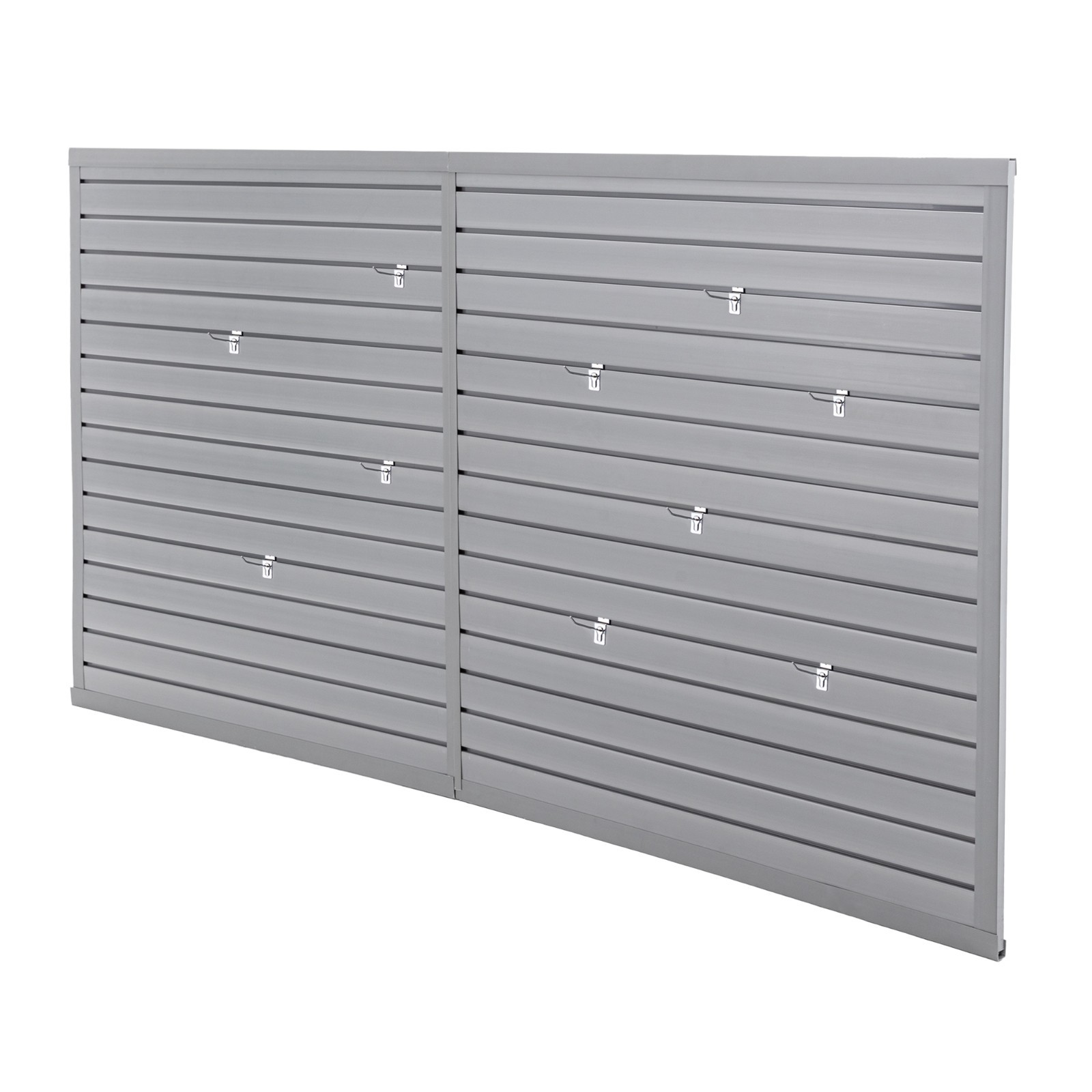 8 x4 PVC Slat Wall Paneling Interlocking Slatwall Panels Garage Storage - Hooks
