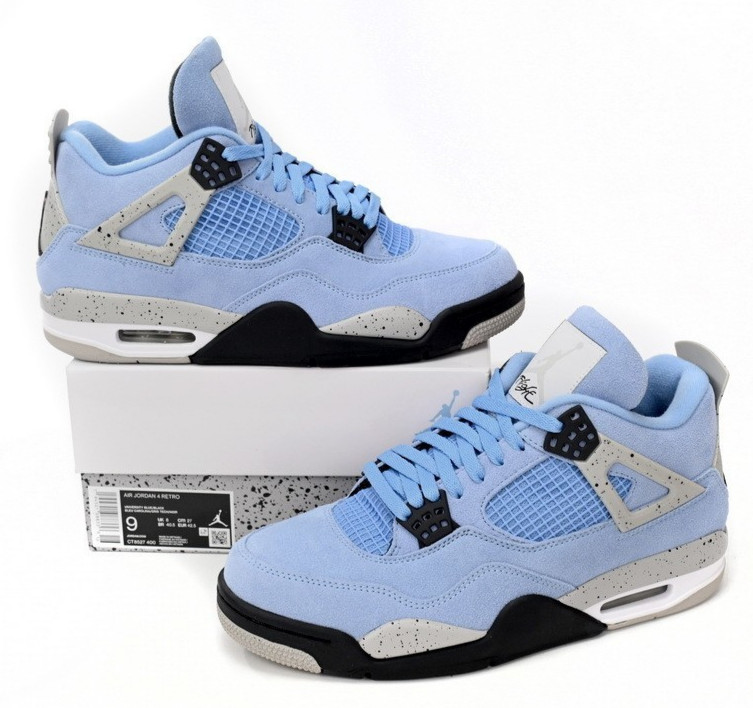 Jordan 4 Retro "University Blue" Men's Mid Top Basketball Shoes