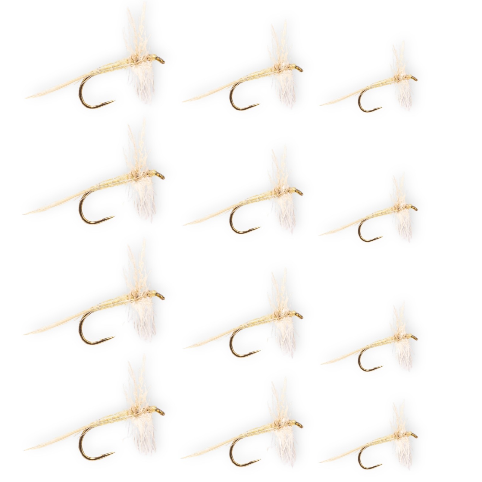 1 dozen (12) - Pale Morning Dun Dry Fly Trout Fishing Flies - Hackle Stacker PMD