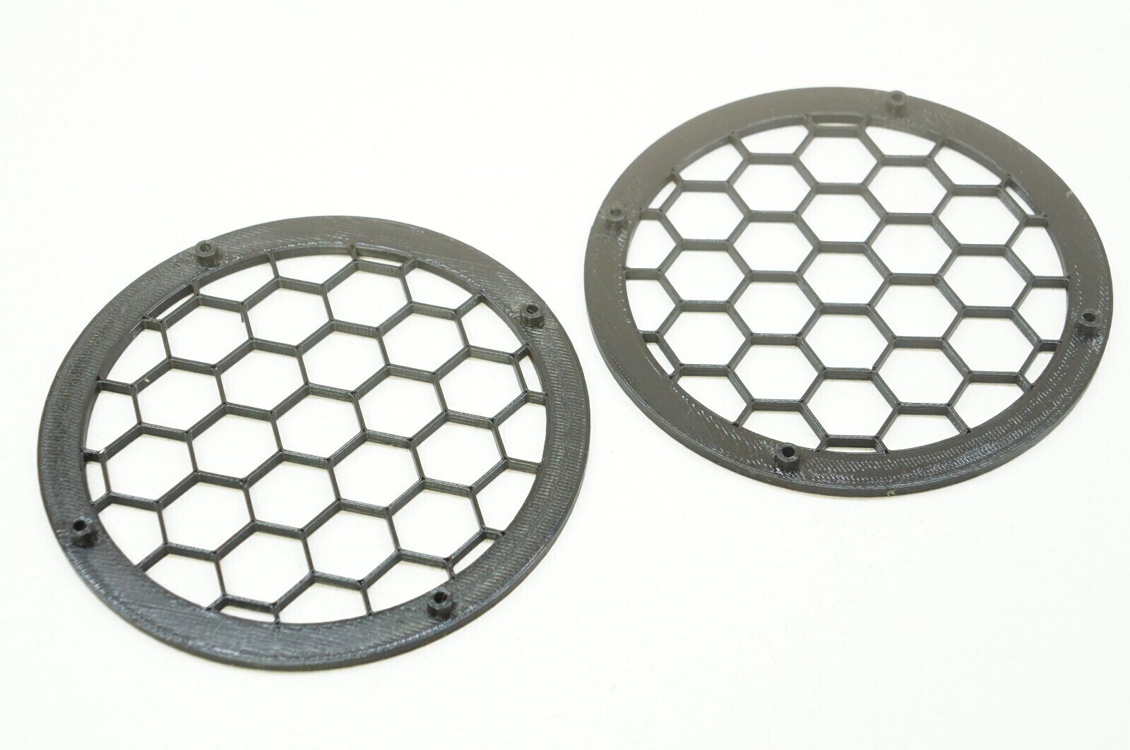 Hexagon Honeycomb Style Grill Mod L/R Set for Monoprice M1060C Headphones