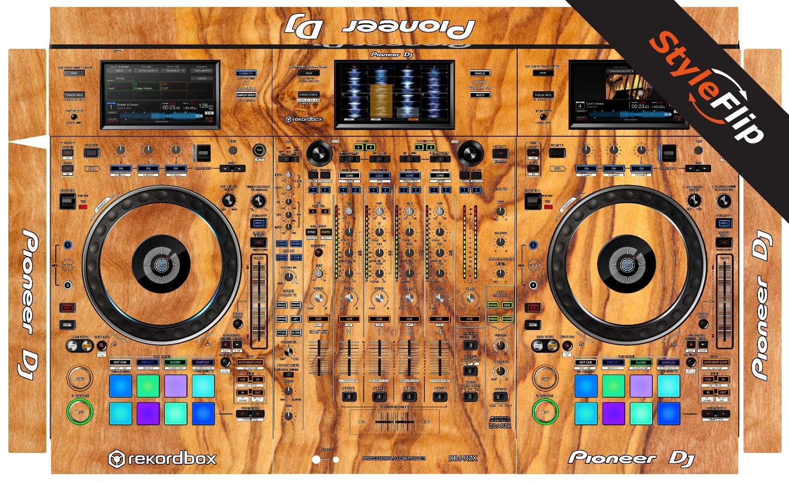 Pioneer DDJ-RZX | Wood 6 | Protective Decal | StyleFlip Skins