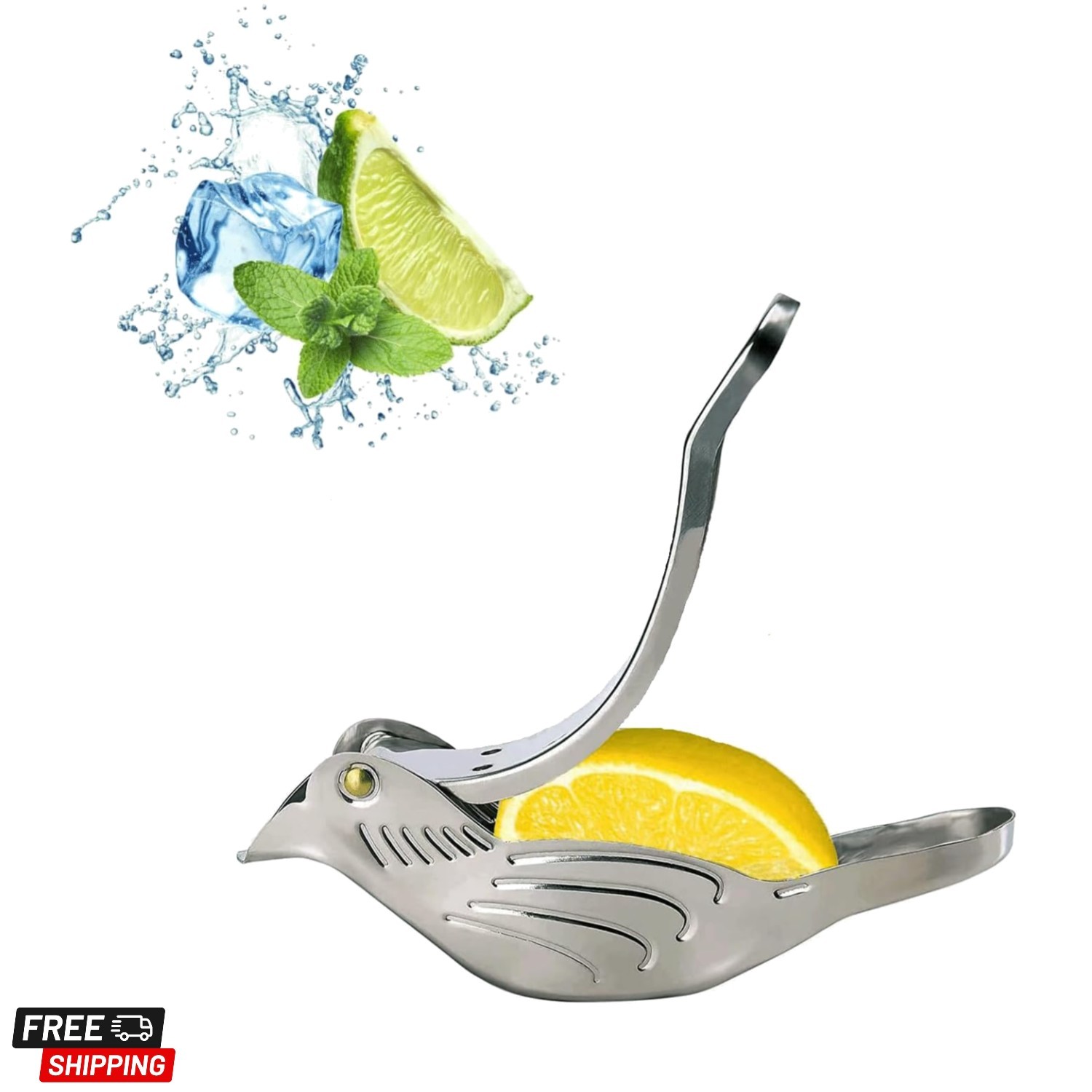 Elegant Bird Stainless Steel Manual Lemon and Lime Juicer Squeezer, Portable ...