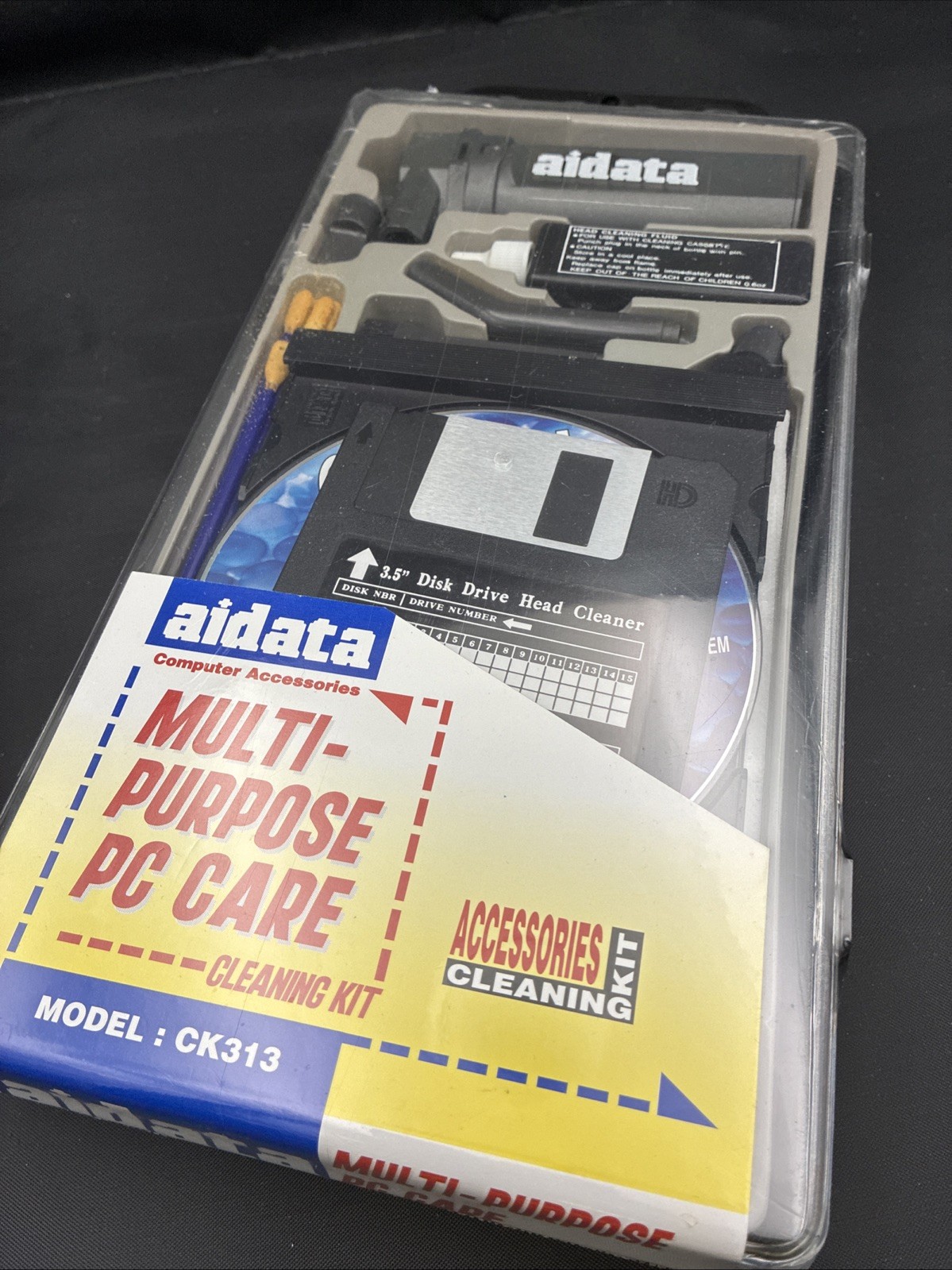 Aidata Multi Purpose PC Care Cleaning Kit & Case- Floppy & CD - Factory Sealed