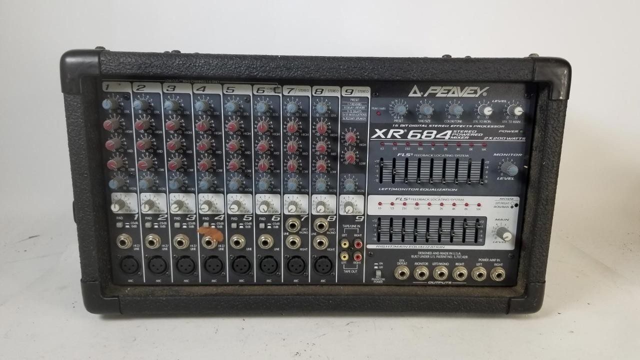 Peavey XR-684 400W 9 Channel Powered Mixer Amplifier