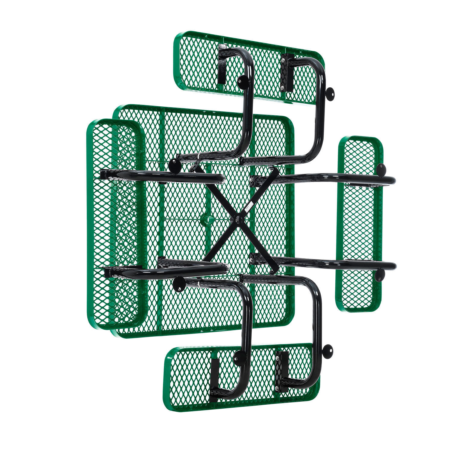 46" Child Size Square Expanded Picnic Table Green