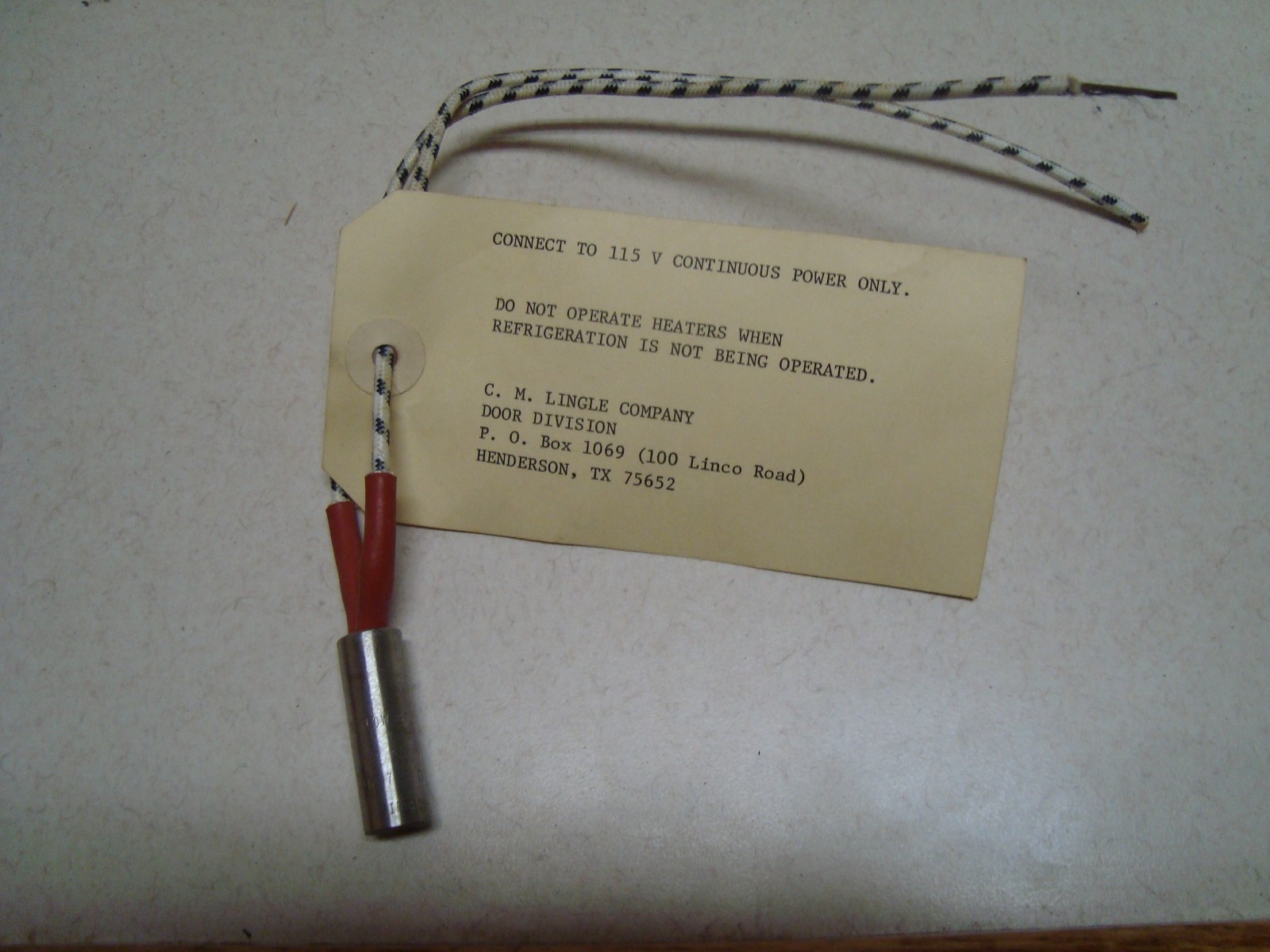 Watlow J1J47 Firerod   120 Volt 50 watt