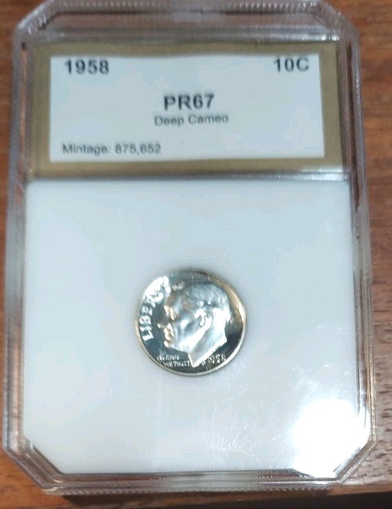 1958 Proof Dime PCI Certified Silver