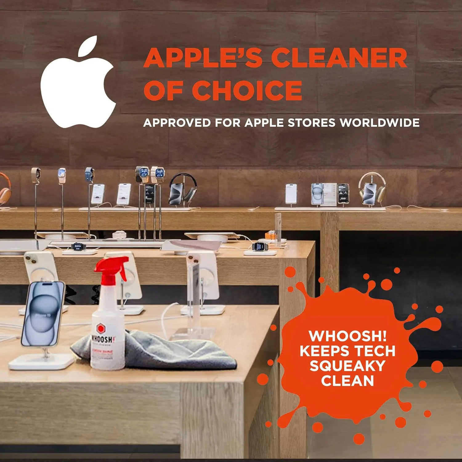 Pro 16.9 fl oz Refillable TV Screen Cleaner & Microfiber Cloth - Streak