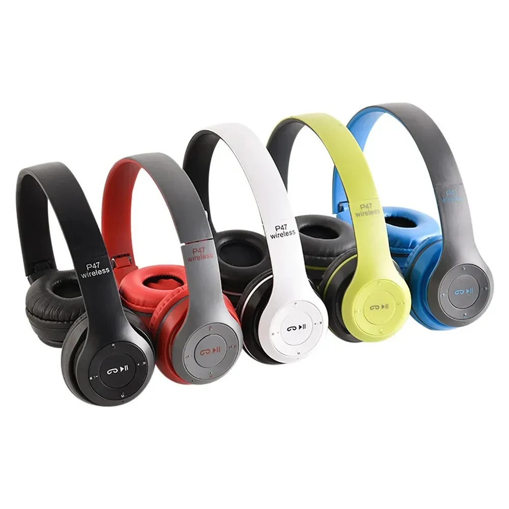 Wireless Headphones Headset Bluetooth 5.0 Foldable (Black Red Blue Green White)