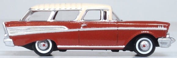 NEW Oxford 1957 Chevrolet Nomad in Beige & Gold  1/87 HO diecast  87CN57008