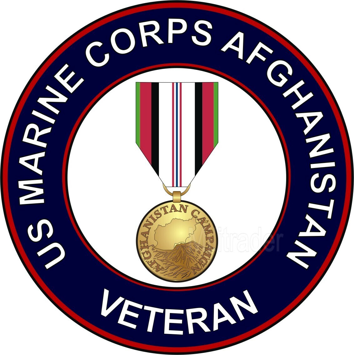 USMC Marines Afghanistan Veteran 5" Decal
