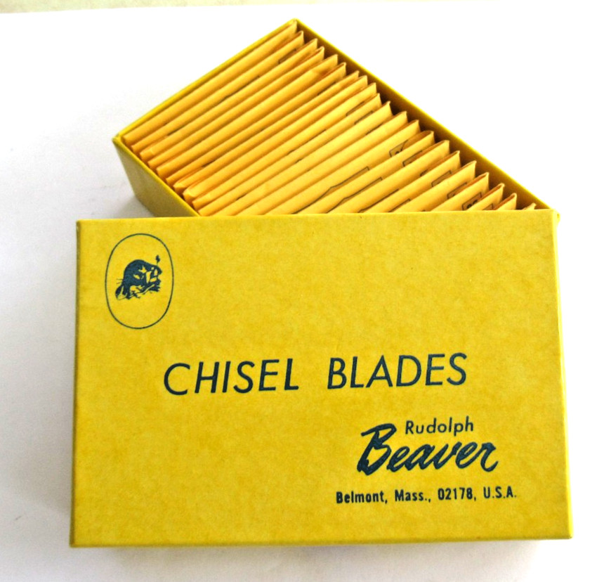 Vtg Box Beaver #82 Chisel Blades NOS
