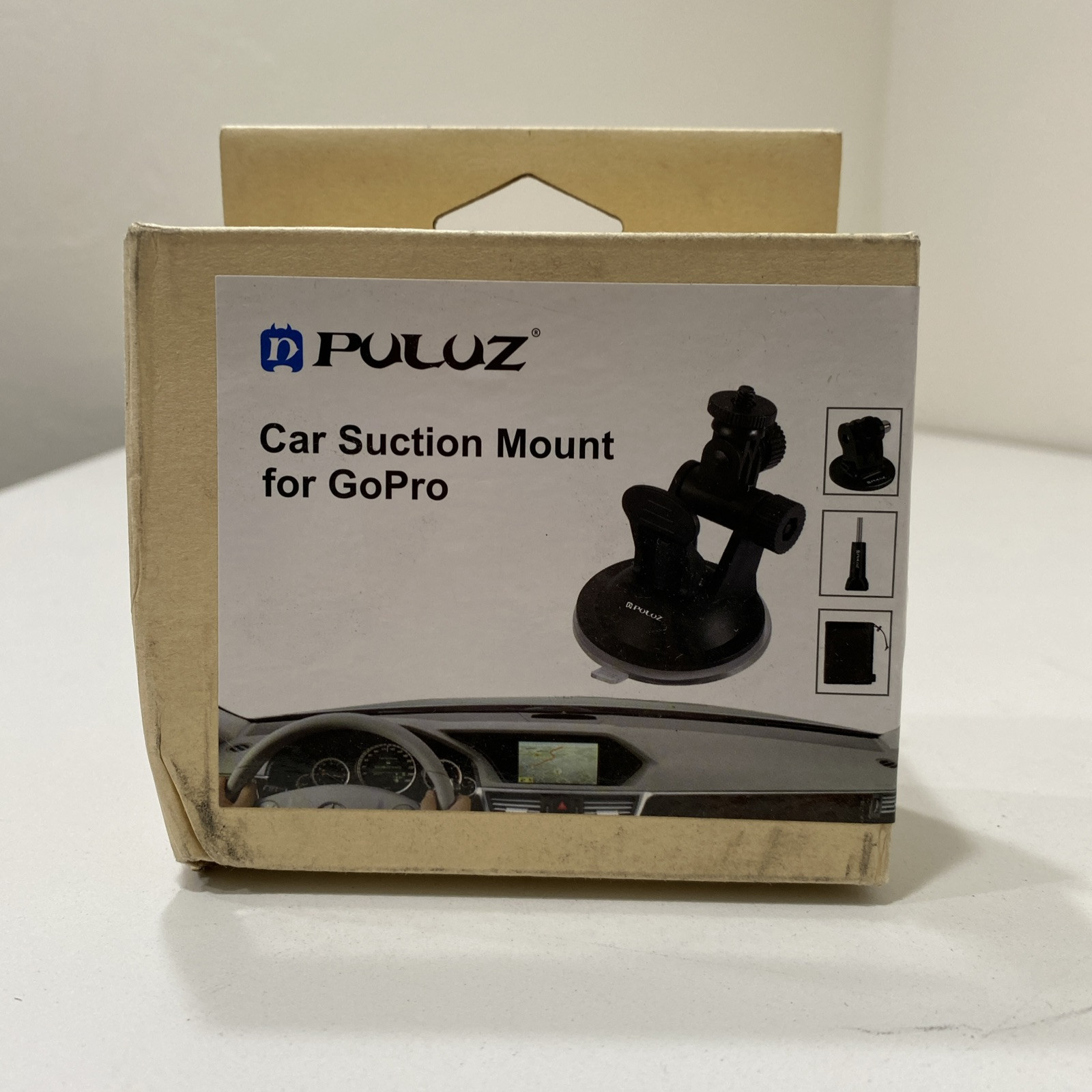 PULUZ Car Suction Cup Mount with Screw & Tripod Mount Adapter & Storage Bag for