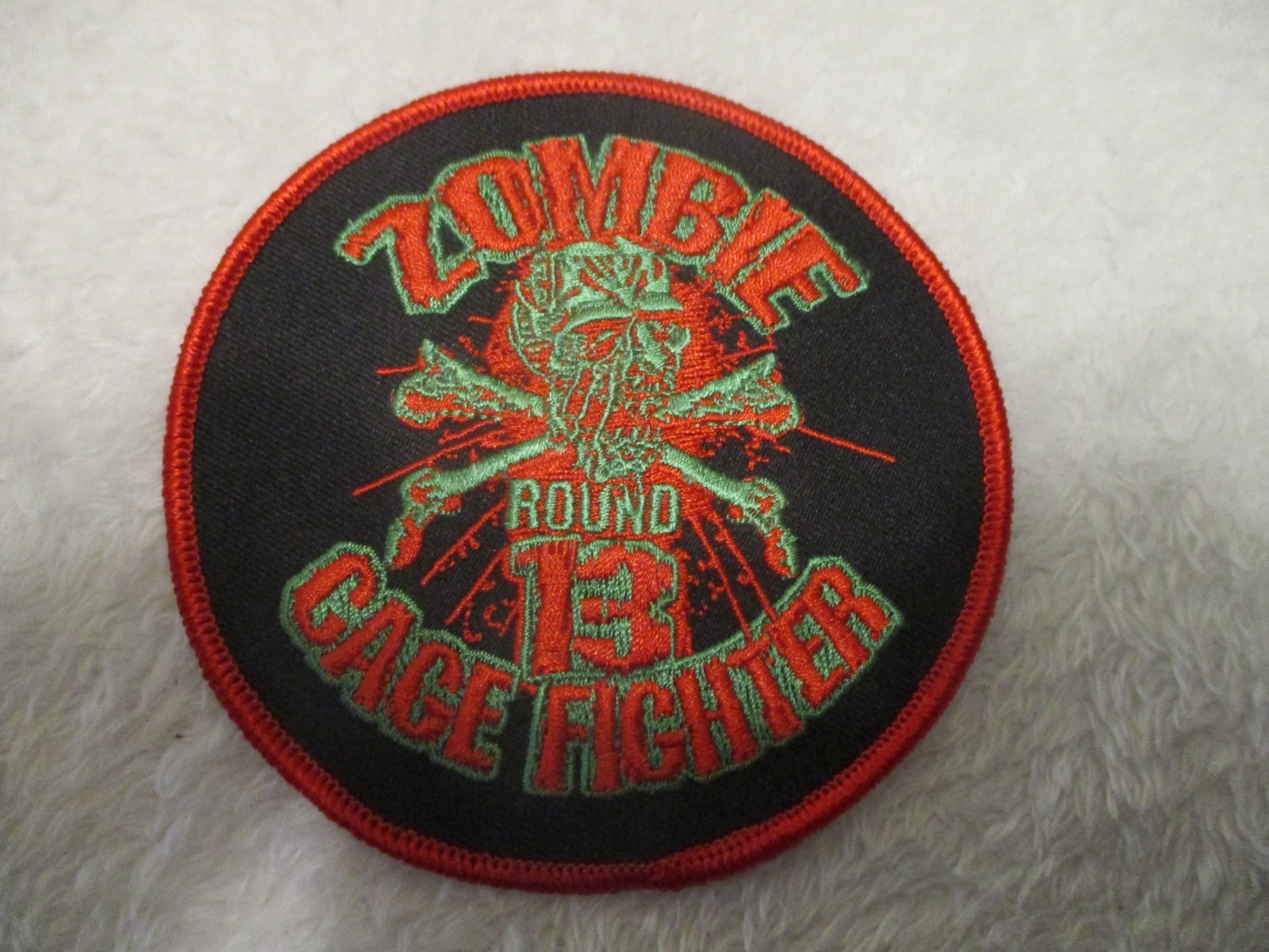 Zombie Round 13 Cage Fighter Patch 4" diameter NEW!    Free Shipping!