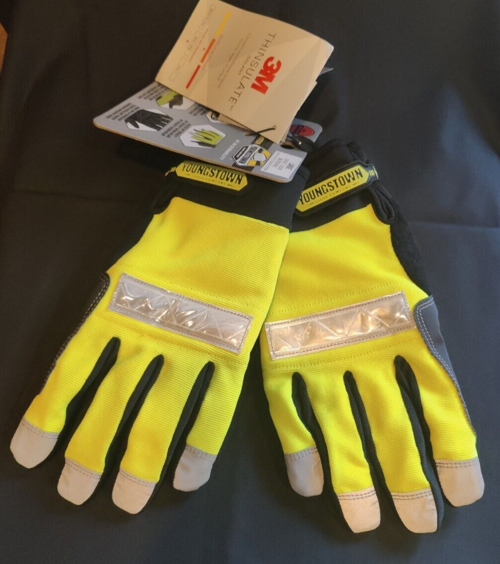 Youngstown Glove 08-3710-10-Safety Lime Waterproof Thinsulate Winter Glove Large