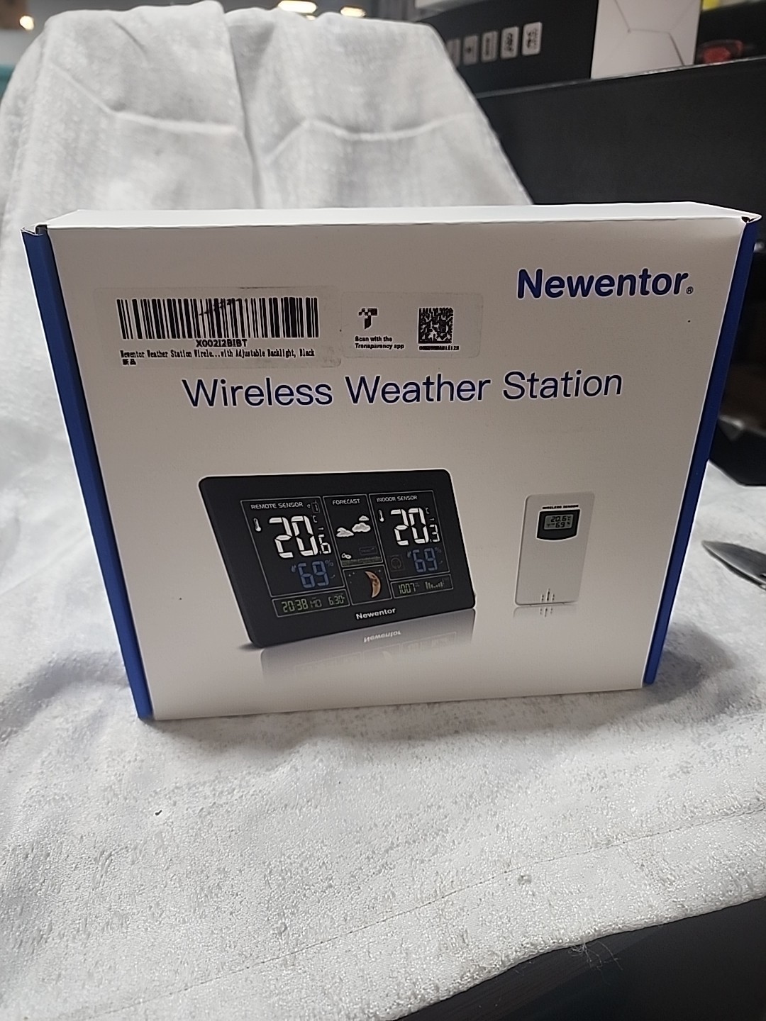 Newentor Wireless Weather Station Indoor Outdoor Sensor Color LCD Display Clock