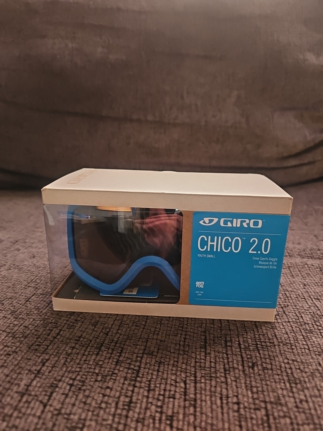 Giro Chico 2.0 Youth Small Snow Sports Goggle Blue - AR40 Gray Lens
