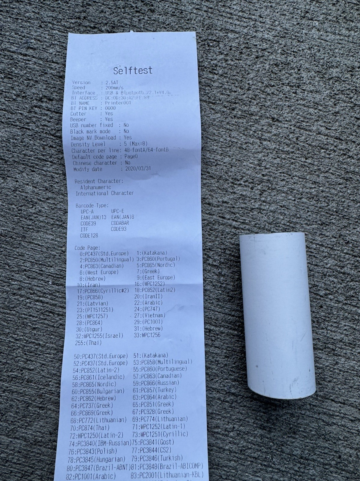 SVANTTO Thermal Receipt Bluetooth Printer Model ITPP118 Black, New