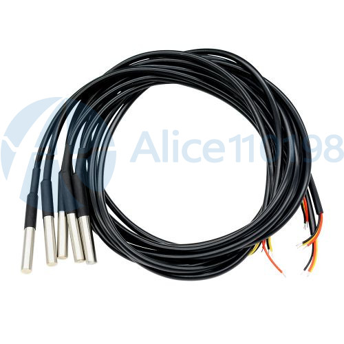 1-100PCS DS18B20 Waterproof Digital Temperature Sensor Thermal Probe -55°C~125°C