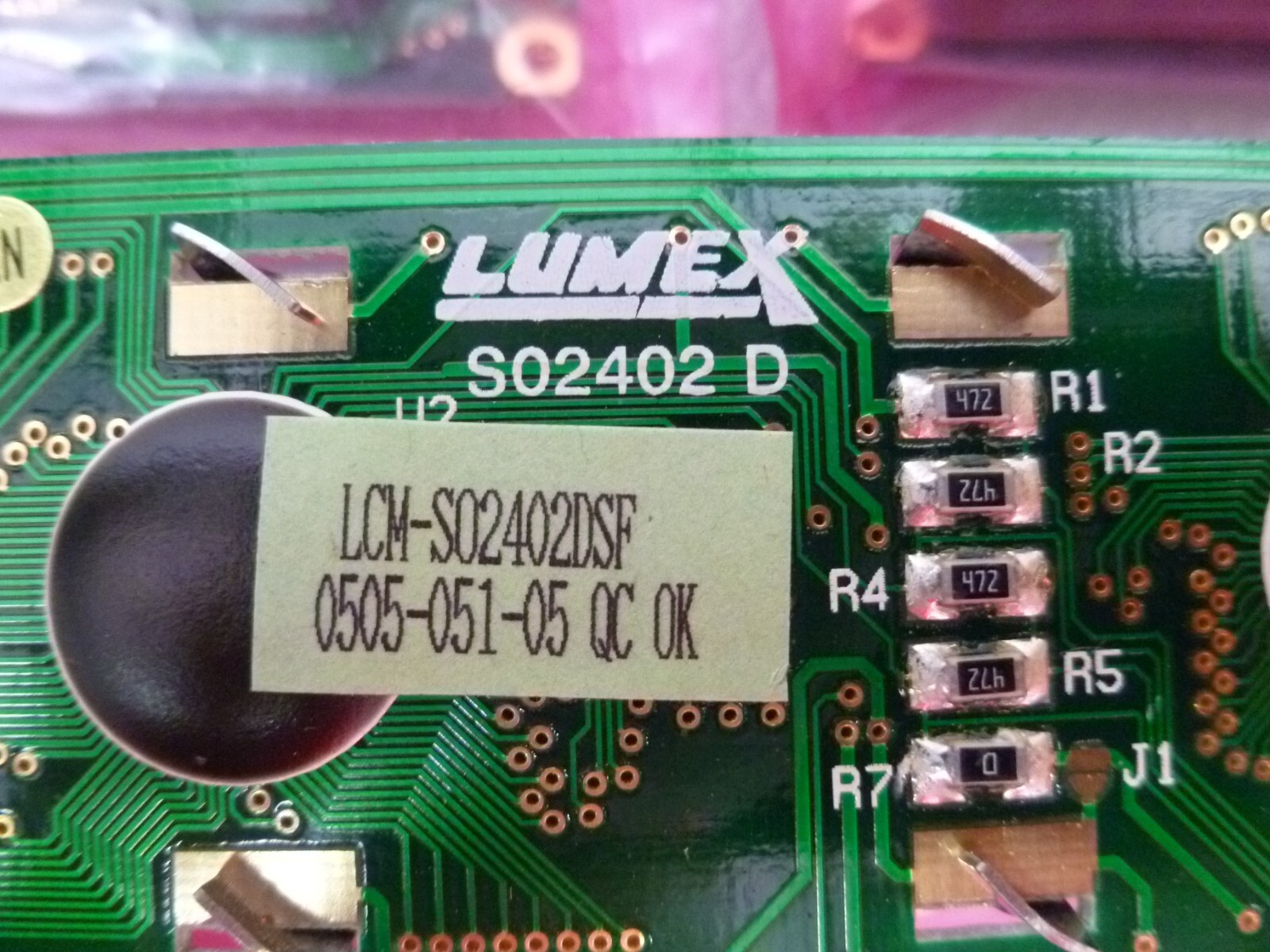 LOT OF 6 LUMEX LCM-S02402DSF LCD DISPLAY MODULE