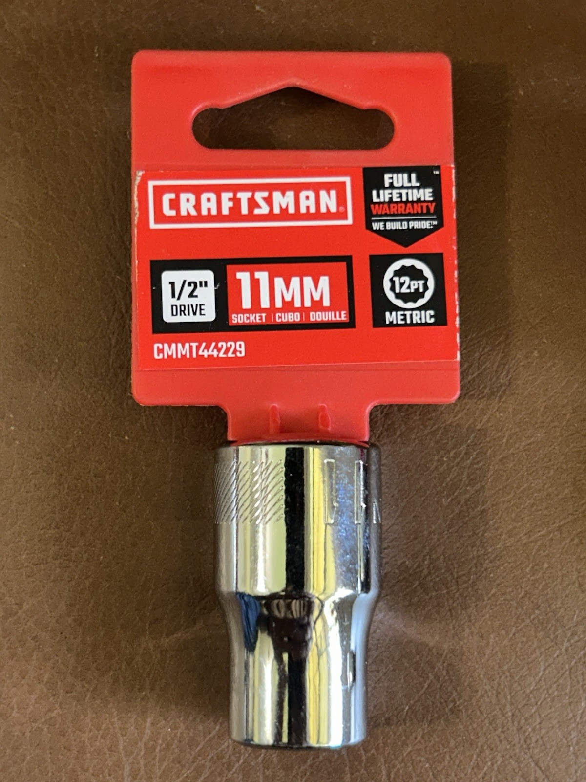 CRAFTSMAN Shallow Socket Metric 1/2-Inch Drive 11mm 12-Point CMMT44229 FREE SHIP