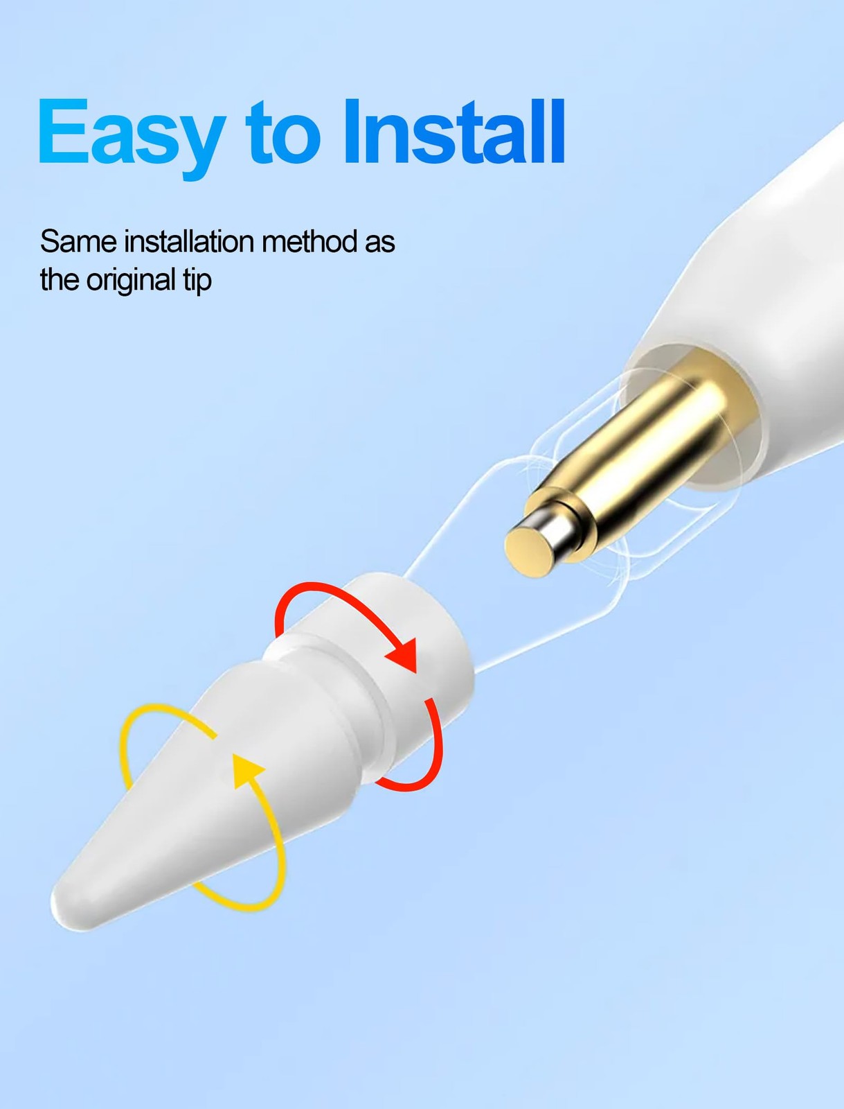 Replacement Tips for Apple Pencil Accessories - 8 Pack Mix Replacement Pencil...