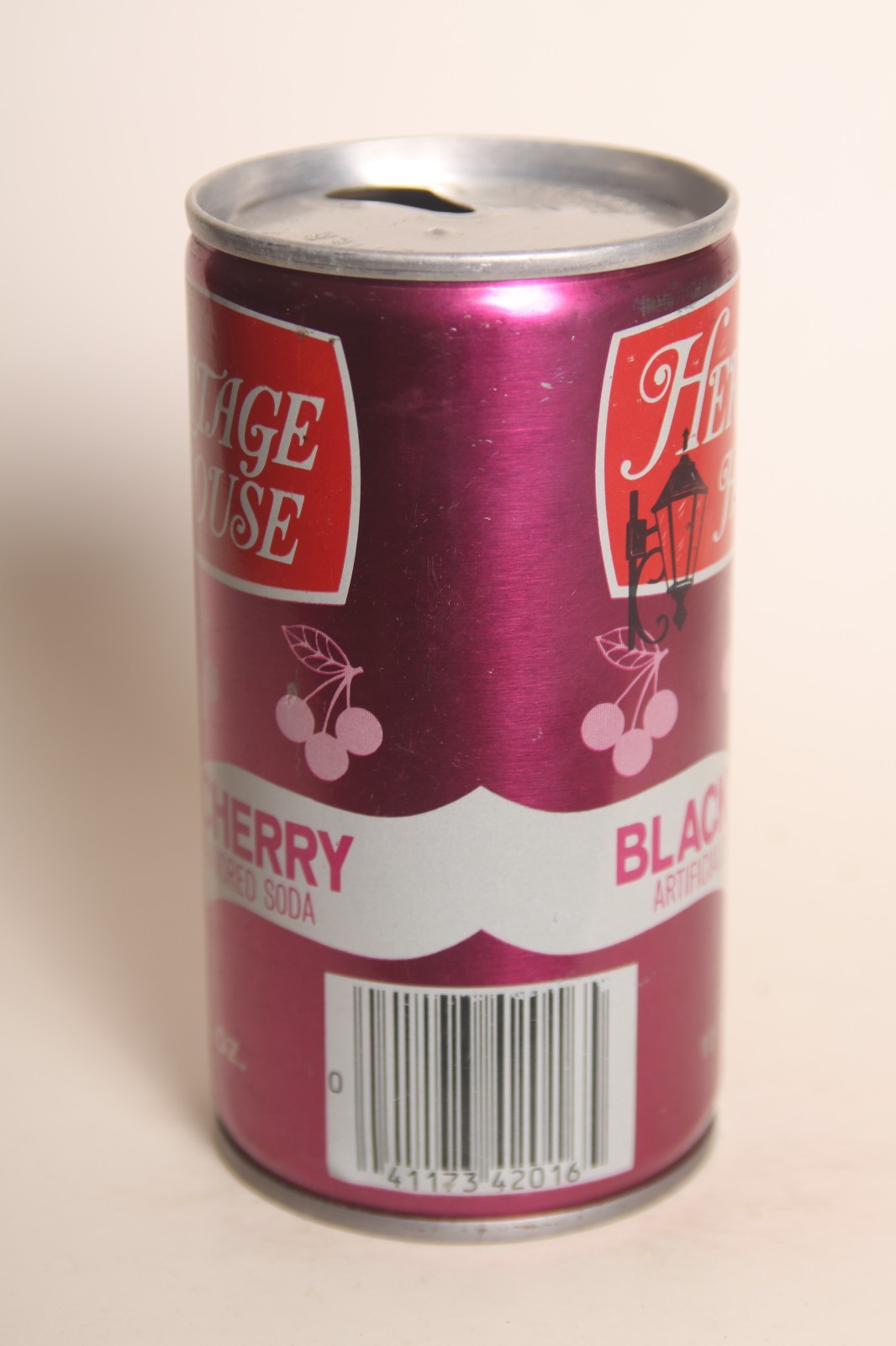 Heritage House Black Cherry soda can - 12oz